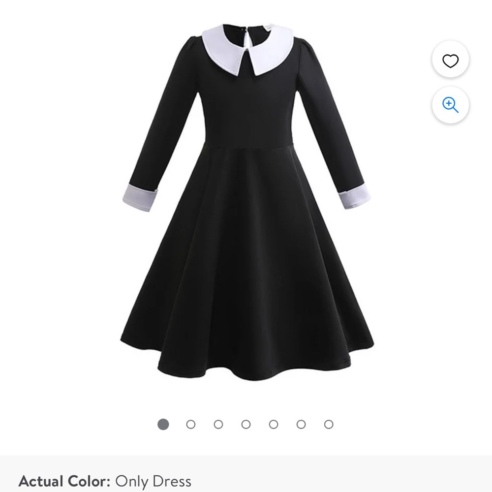 Wednesday Addams Cosplay Dress for Girls Halloween Costume Outfits